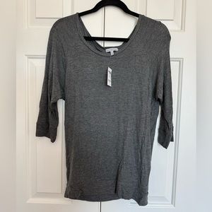 Charlotte Russe gray sleeved top NWT